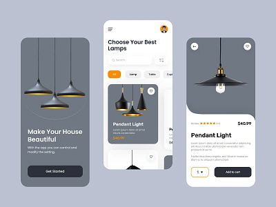 Lamp Product App app app design application clean design e commerce app lamp lamp app lamp store lamp website light minimal popular shot tariqul tariqulislam83 trendy ui ui design uidesigner uiux uxdesigner