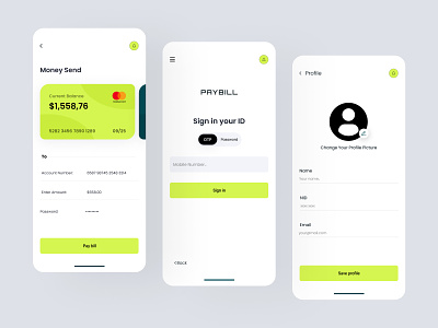 Mobile Payment App app app design bank app bill split finance app fintech app ios app mobile mobile app mobile ui money transfer payment app send money app split bill app ui uiux ux wallet app