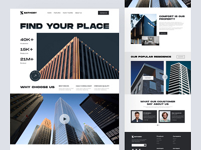 Property Landing Page Website agency website apartement booking building home page house landing page landing page design properties property real estate real estate agency real estate web real estate website realestate residence ui ux website website design