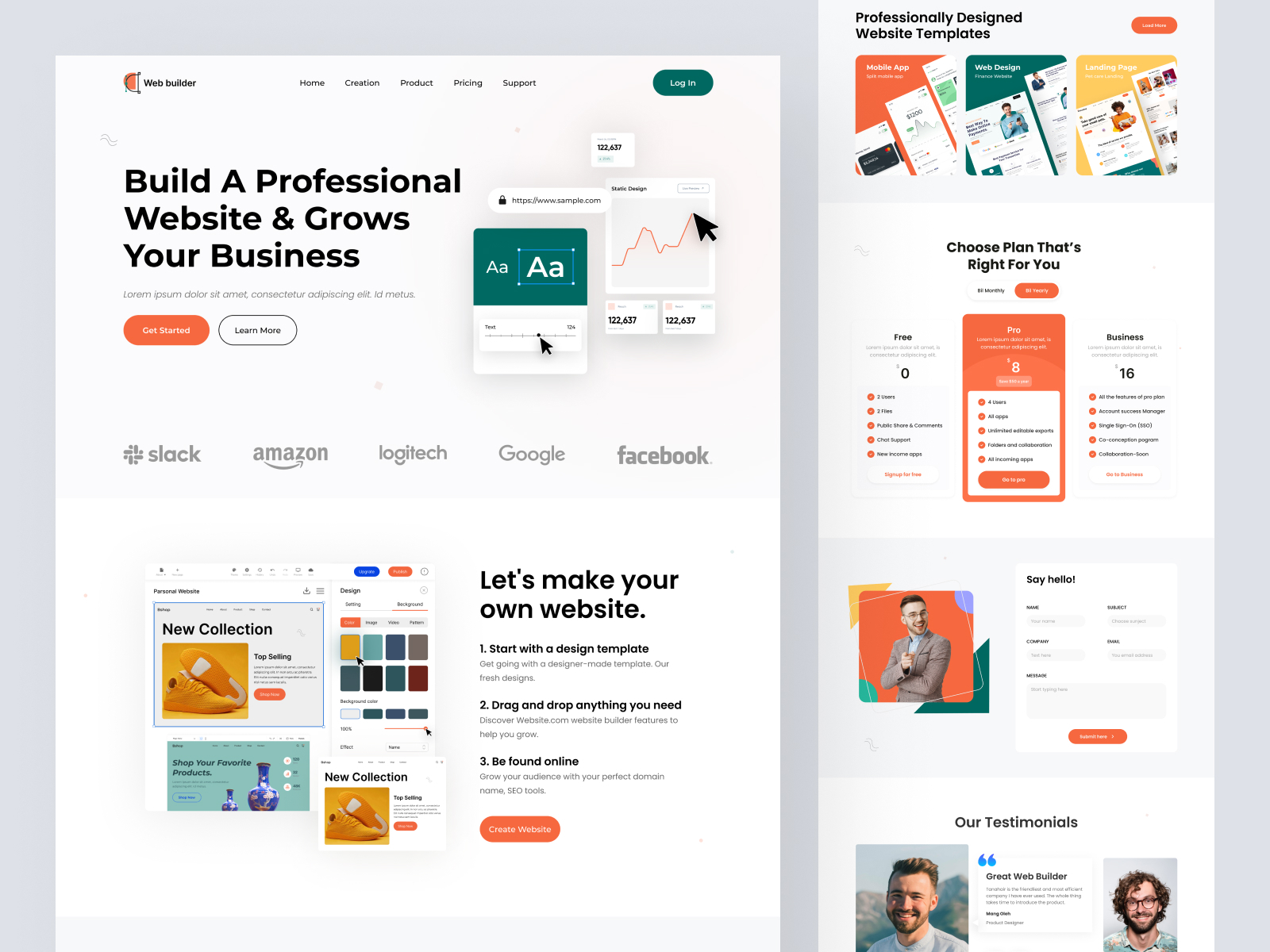 Dribbble - Website Builder Web Design.jpg by Tariqul islam