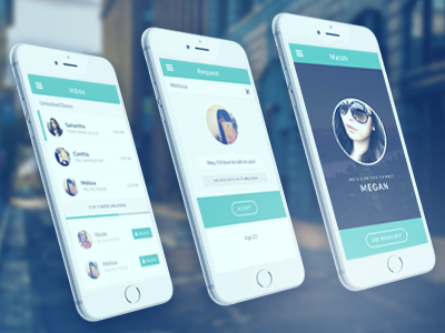 NEXTDATE app design dating inbox ios design messaging minimal mobile design profile