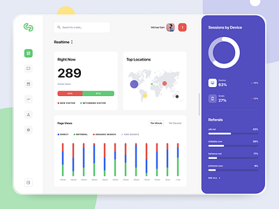 Concept Data Dashboard chart dashboard data product design ui uiux