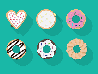 Baker's Dozen WIP donuts illustration treats