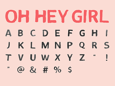 Oh Hey Girl design lettering typography
