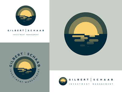 Gilbert Schaab Logo design logo relaxing sunset water