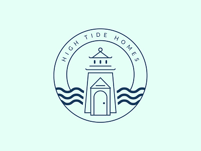 High Tide Homes Logo & Branding branding icon lighthouse logo