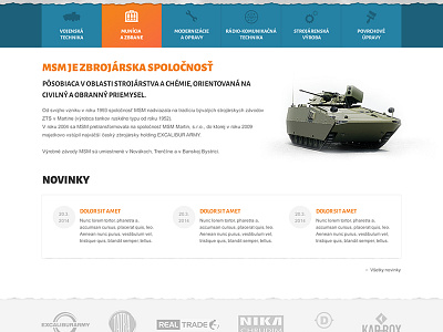 MSM army clean fireworks homepage military orange ui webdesign website