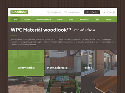 Woodlook brown company floor green webdesign website wood