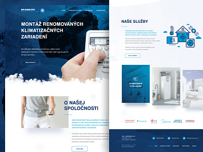 MSO Klimatizacie air conditiion breeze cold cooling landing layout page ui ux warm web webdesign