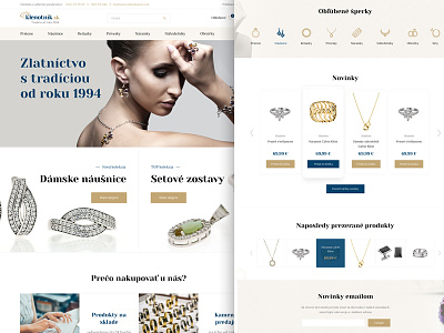 Klenotnik accessories clean earings ecommerce gold jewelry rings shop web website