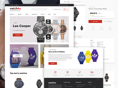 Watch4u bag clean ecommerce fashion ui ux watch web webdesign