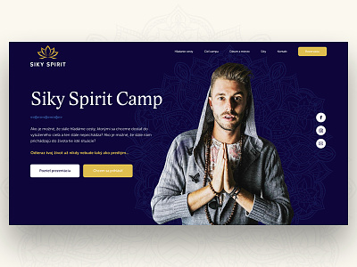 Siky Spirit blue coach gold landingpage ui ux web webdesign