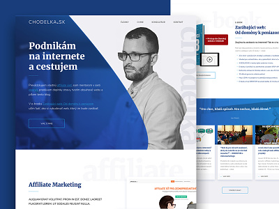 Chodelka affiliate blue landingpage ui ux web webdesign