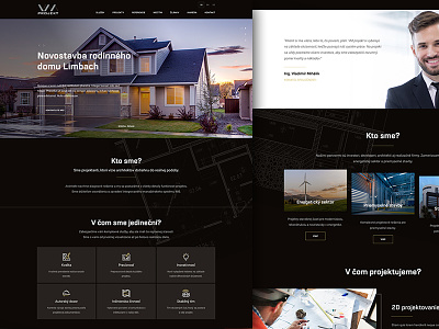 VM Project architect black gold homepage landing ui ux webdesign