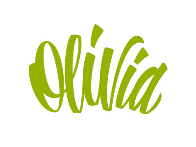 Olivia gentle green lettering logo logotype olive olivia tenderness