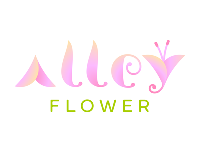 Alley flower alley aroma floral flowers freshness lily logo logotype perfume spring walk