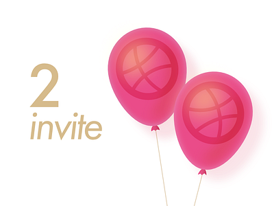 2 invite! denboroda dribbble drible invit invitation invite invites new