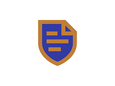 Shield document concept logo