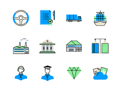 Free icons set (sketch) car cloud court diamond doc drive elevator factory government sea seed store support warehouse