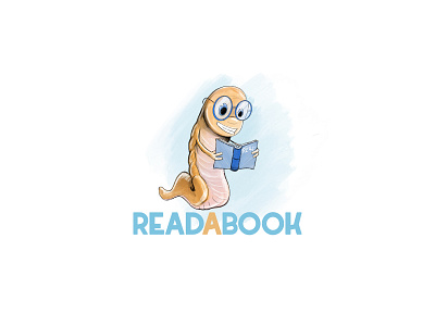 Reading worm design digital artwork graphic design hand drawn illustration merch design vector