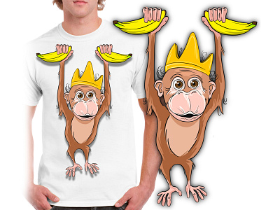 monkey artwork design digital artwork graphic design hand drawn illustration mascot mascot character merch design vector