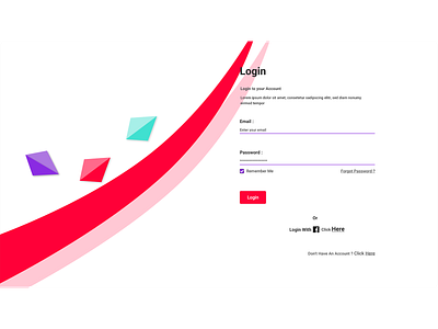 Login Page login login form login page login page design login screen login ui purple red uiux