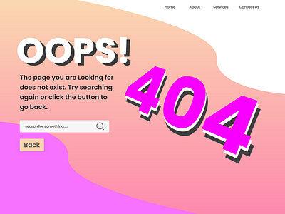 404 Page 404 error 404 error page 404 error website page 404 not found 404 page 404page error daily ui challenge dailyui dailyui 008 dailyuichallenge error page website 404 page website design