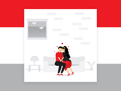 Lovely Couple black cute graphic art graphic design graphics illustration illustrations love love story lovely lovely couple lovely illustration make love photoshop red valentine valentine day vector art vector drawing vector graphics