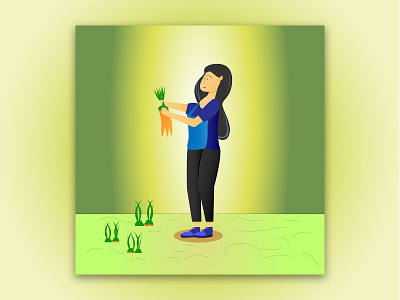 Farmer girl with her carrot on a carrot farm carrot farming carrot gardening farmer farmer girl farming gardening girl girl illustrations graphic art graphic design graphics illustraions illustration illustrations illustrator vector vector art vector drawings vector graphics vector illustrations