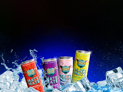 Energy Drink Hero Image banner banner design cold drink cans cold drinks design energy drink energy drink banner energy drink hero image four cans graphic art graphic design graphics main image photoshop photoshop art photoshop graphics website banner design