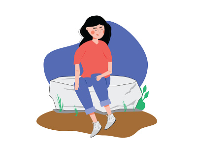 Girl Sitting Pose Vector designs, themes, templates and downloadable  graphic elements on Dribbble