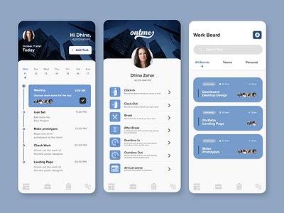 Ontme - Task Manager App app design graphic design ui ui design