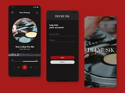 Music App - Deemusik app design graphic design ui ui design