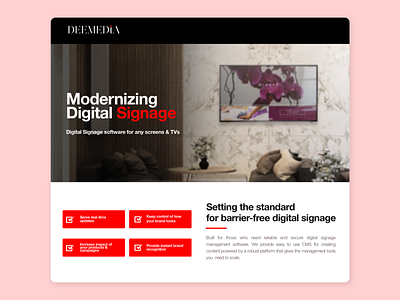 Deemedia - Digital Signage Web branding graphic design ui