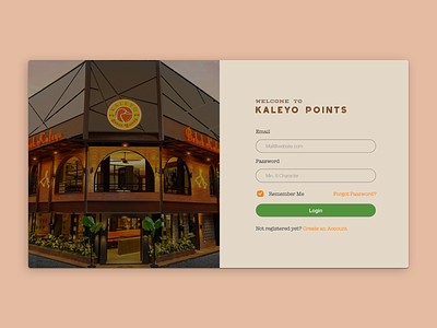 Bebek Kaleyo - Login Page app design ui ui design