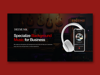 Deemusik Landing Page design home page ui ui design