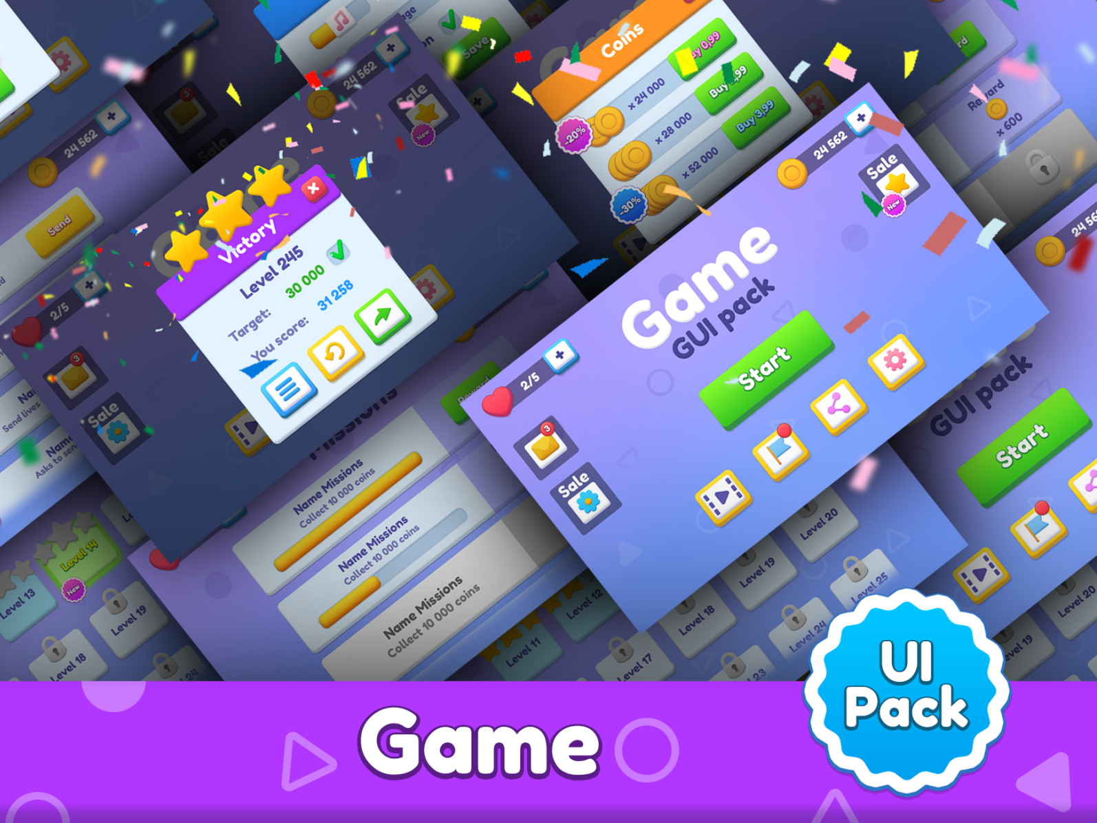 Purple Gui Game Pack By Inna Kovalchuk On Dribbble