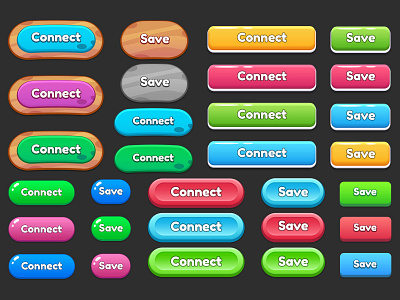 Buttons Set button casual design game graphic design ui