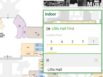 University of Oregon Indoors campus cartography map ui