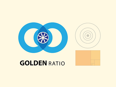 GOLDEN RATIO LOGO branding design flat graphic design icon illustration logo minimal typography website