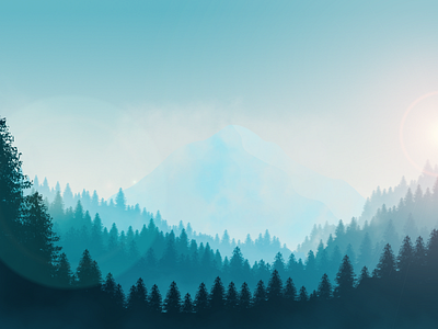 Winter Landscape Digital Art 2020trend art digitalartwork illustration tree mountain winterfell wireframe