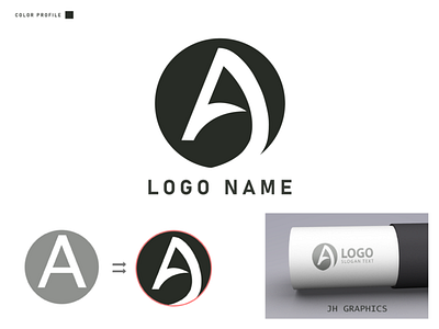 A shape logo with curve