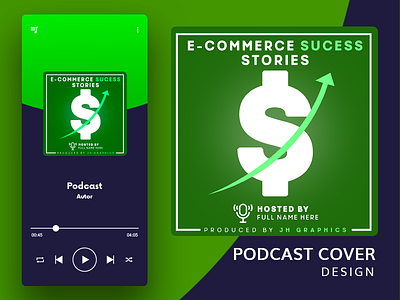 e commerce podcast cover design branding ecommerce design flat graphic design podcast cover podcasting
