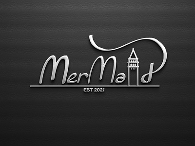 MerMaid Silver Premium Logo Design brand logo branding design graphic design illustration logo logo design minimal premium logo silver logo vector
