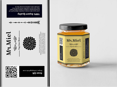 Mr.miel Honey Jar Label Design