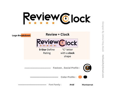 ReviewClock Blog website bradding identity design