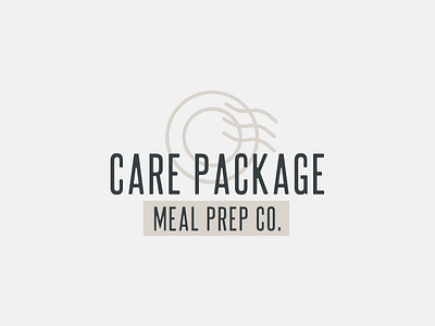 Care Package Meal Prep Co. Logo Design brand branding care package creative logo logo logo design neutral color palette neutral logo stamp logo visual brand