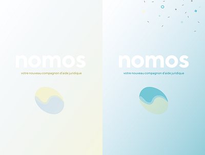 nomos, votre nouveau compagnon d'aide juridique advice app app design colors creative design law legal logo nomos palette pastel colors trustworthy