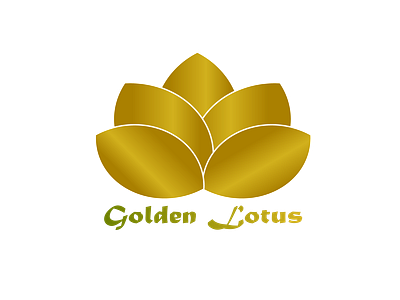 Golden Lotus design flat graphic design illustration illustrator logo typography ui ux vector