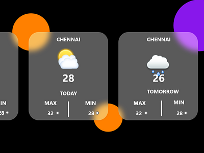 Glass Morphism - Weather Card